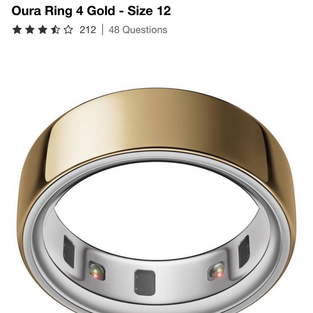 Oura Gold Gen4 Smart Ring size 12